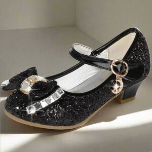 Gem Bow Tie Glitter Princess Shoes By Liv and Mia